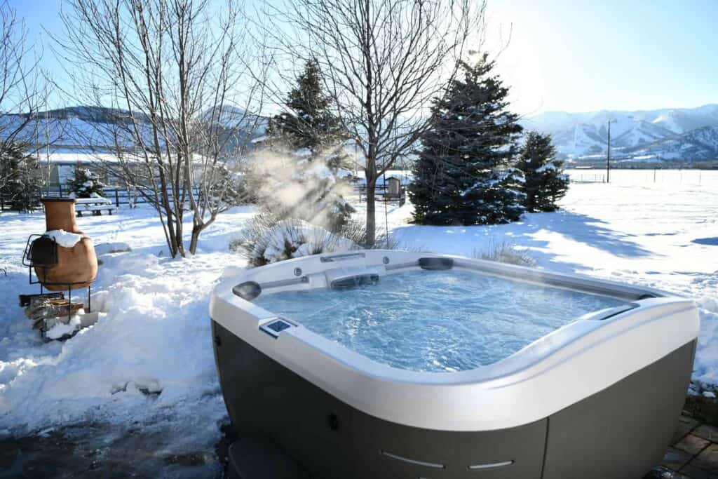 J-500 Hot Tub in Snow Grey Cabinet